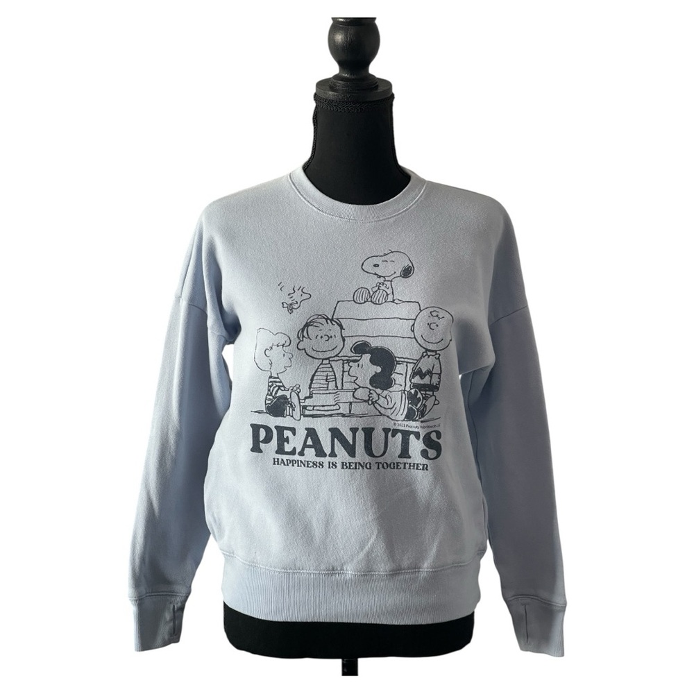 Abercrombie Kids Light Blue Peanuts Crewneck Sweater